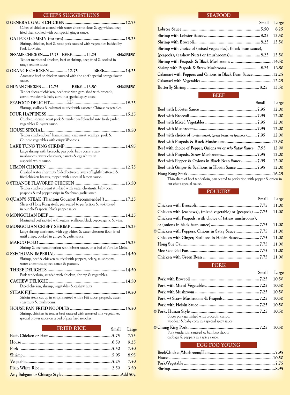 Quans Kitchen Fine Asian Weymouth Take Out Menu